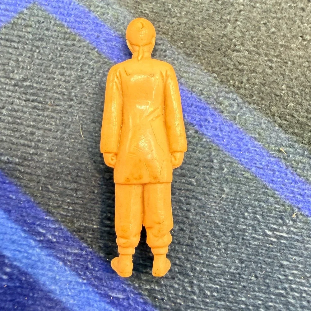 Vintage Antique Celluloid Faux Ivory Carved Chinese Qing Man Figure Statue 2